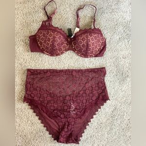 Adore me lingerie set- Edme Contour bra-34 C w high waisted cheeky bottoms-M